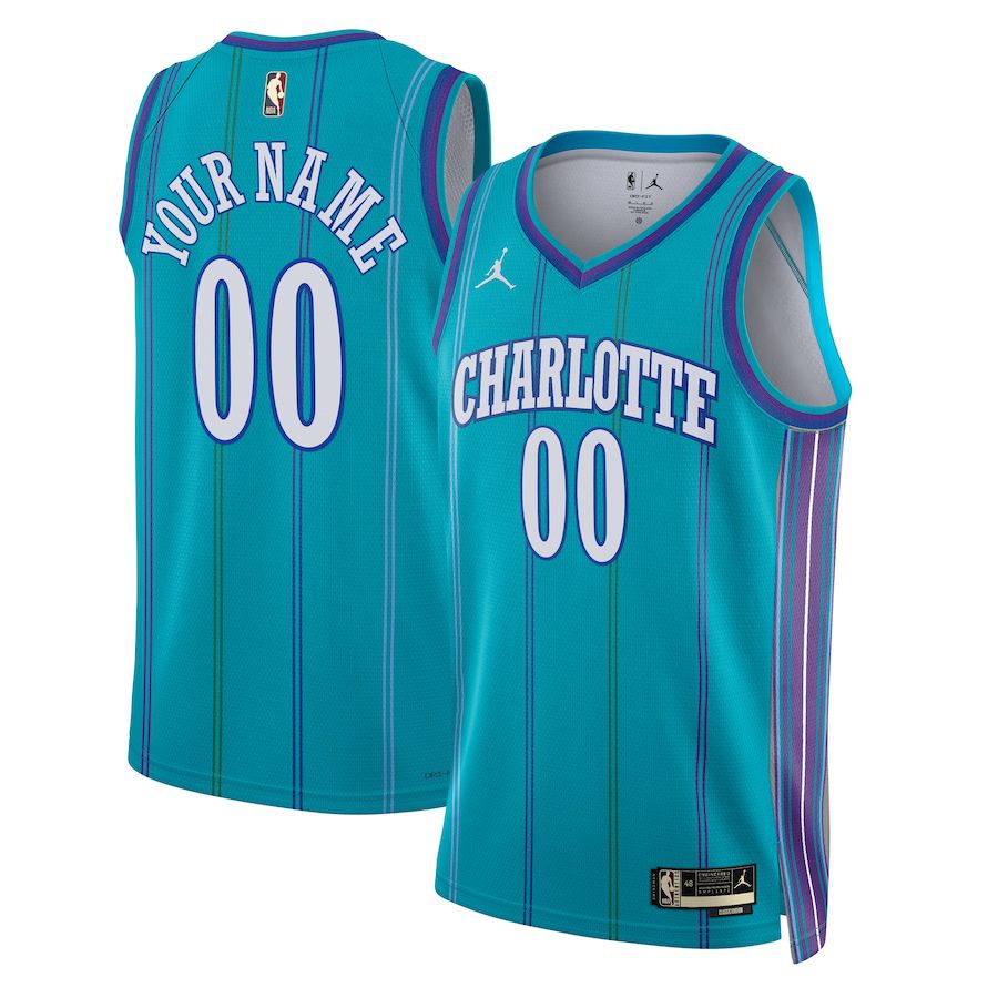 Men Charlotte Hornets Jordan Brand Teal Classic Edition 2023-24 Custom Swingman NBA Jersey